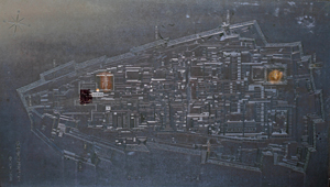 平成２２年に移動されました。天守台と本丸図の全画面です。